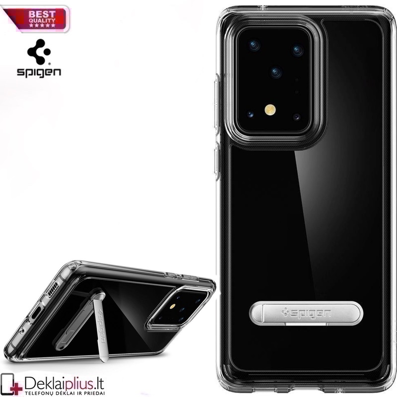 Spigen Ultra Hybrid S skaidrus dėklas - su kojele (Samsung S20 Ultra) Spigen Ultra Hybrid S skaidrus dėklas - su kojele (Samsung S20 Ultra)